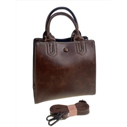 Женская сумка  из искусственной кожи, цвет шоколад