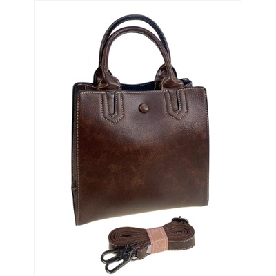 Женская сумка  из искусственной кожи, цвет шоколад