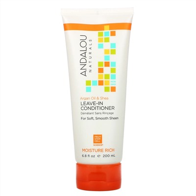 Andalou Naturals, Несмываемый кондиционер, масла арганы и ши, 200 мл (6,8 жидк. унций)