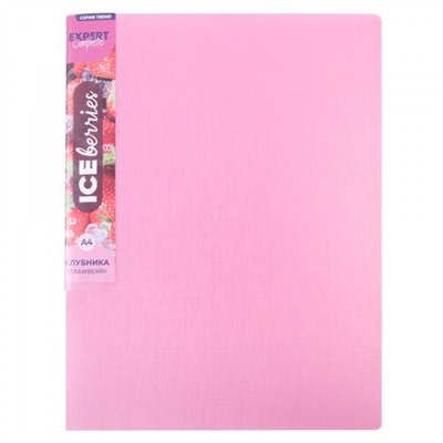 Папка пластиковая 4 кольца "Trend ICEberries" 700мкм 25 мм клубника EC211420073 Expert Complete