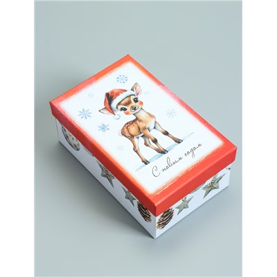 Набор подарочных новогодних коробок 10 в 1 «Новогодняя почта», 30×19×11.5 - 12×6.5×4 см