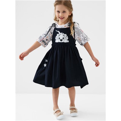 Комплект трикотажный для девочек: сарафан, фуфайка (футболка)