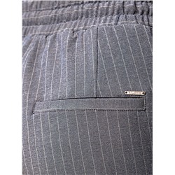 Брюки с поясом на резинке из премиальной поливискозы с эластаном