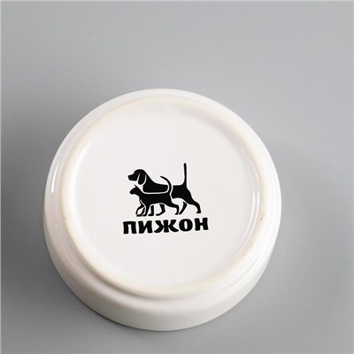 Миска для грызунов «Сытая мордочка», 80 мл 8.5×3 см, керамика, белая