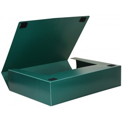 Папка-короб пластиковый на липучке 75мм зеленый 0,8 мм 6375G inФОРМАТ