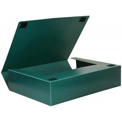 Папка-короб пластиковый на липучке 75мм зеленый 0,8 мм 6375G inФОРМАТ