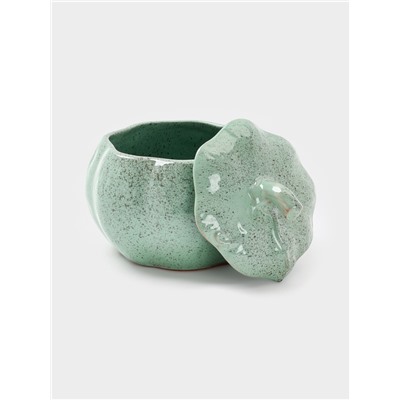 Горшок для запекания Борисовская керамика «Гармония», 600 мл, зелёный