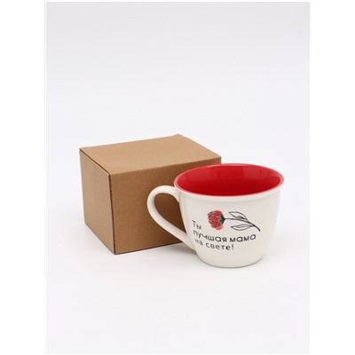 Кружка чайная керамическая «Лучшая мама на свете», 500 мл, ручная работа