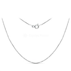 Цепь из серебра родированная - 40 см 2801R100L40