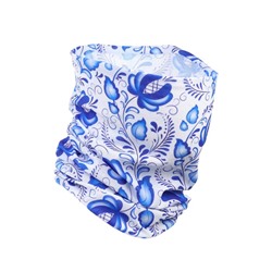 Бафф туристический «Гжель» для защиты от ветра и пыли, белый, синий