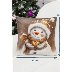 Наволочка декоративная новогодняя 2 шт 3D эффект велюр НАТАЛИ, 1221261