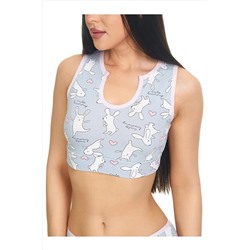 Топ бельевой кроп майка трикотажная хлопок НАТАЛИ, 1126610