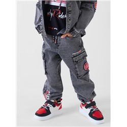 Брюки текстильные джинсовые для мальчиков