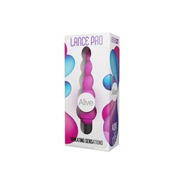 Розовая анальная ёлочка с вибропулей Lance Pro - 13,8 см.