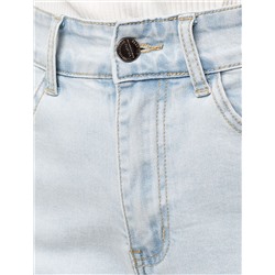 Шорты-бермуды из эластичного денима