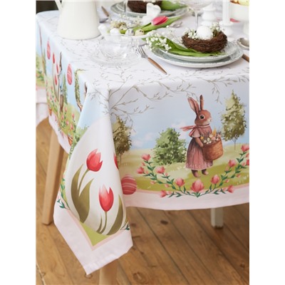 Скатерть Доляна Easter garden, 145×180 ± 3 см, 100% п/э