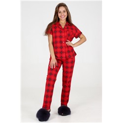 пижама 35326 (Клетка красная)
