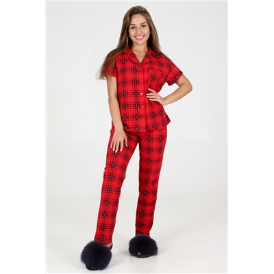 пижама 35326 (Клетка красная)
