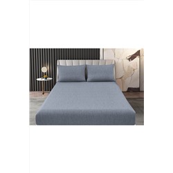 Простыня на резинке Страйп Меланж с высотой борта 25 см НАТАЛИ, 1127598