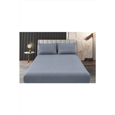 Простыня на резинке Страйп Меланж с высотой борта 25 см НАТАЛИ, 1127598