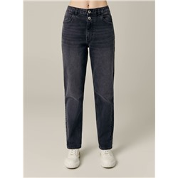 Mom Fit CONTE CON-664 Джинсы mom с эффектом потертости и застежкой на две пуговицы