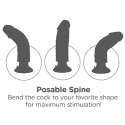 Вибромассажер на присоске 8  Vibrating Cock - 21,6 см.