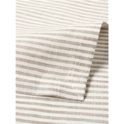 Дорожка на стол Этель Straightforward, 40×146 см, лён 100%, плотность 180 г/м², белая/серая