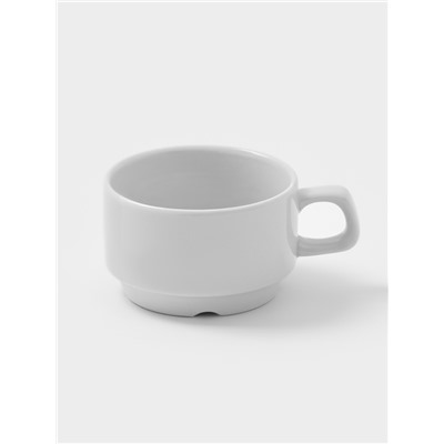 Чашка Дулевский фарфор «Белая», 170 мл, d=8.3 см, штабелируемая, белая