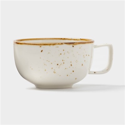 Чайная пара Magistro «Церера», 2 предмета: чашка 250 мл, блюдце d=16.5 см, фарфор, белая