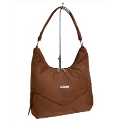 Женская сумка из искусственной замши, цвет коричневый