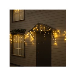 Гирлянда «Бахрома» 6×0.7 м, IP44, УМС, белая нить, 120 LED, свечение тёплое белое, 220 В