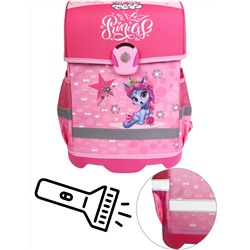 Эргономичный ранец КОШЕЧКА-ПРИНЦЕССА (РЦ-0841) облегч. материалы, светоотр. эл.,36х28х21