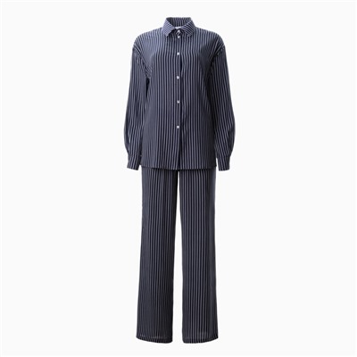 Костюм женский (рубашка, брюки) MINAKU: Enjoy, размер 48, синий