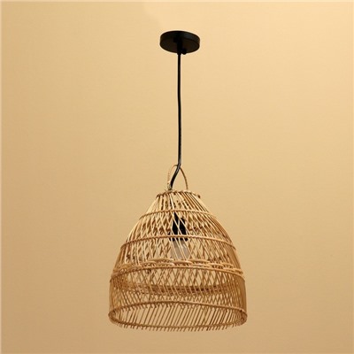 Светильник потолочный из ротанга «Эль», 1×120 Вт, Е27, 30×30×30 см