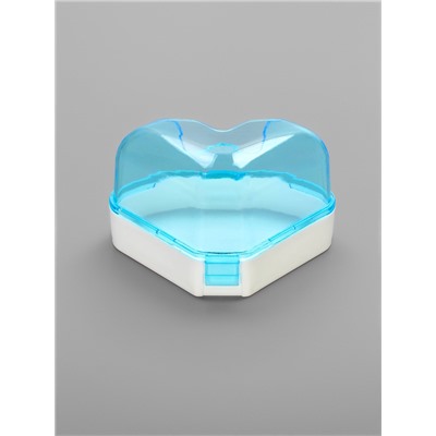 Ванночка для грызунов угловая с лопаткой, 14×10.4 см, голубая