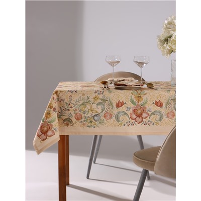 Скатерть «Этель» Floral pattern, размер 147×112 ±2 см с ГМВО, 100% хлопок, саржа 190 г/м²