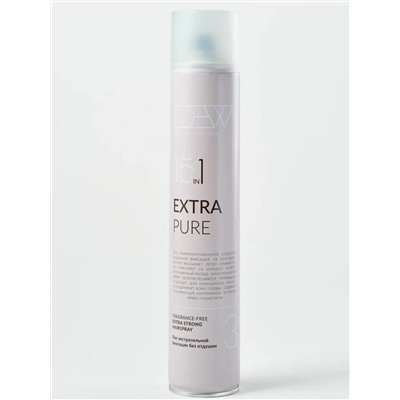 DEW Professional Лак для волос экстрасильной фиксации без отдушки / Extra Pure, 500 мл 27961