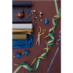 Лента атласная «Олени», 15 мм, 23±1 м, зелёная