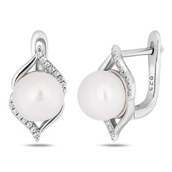 Серьги, жемчуг, BY-200