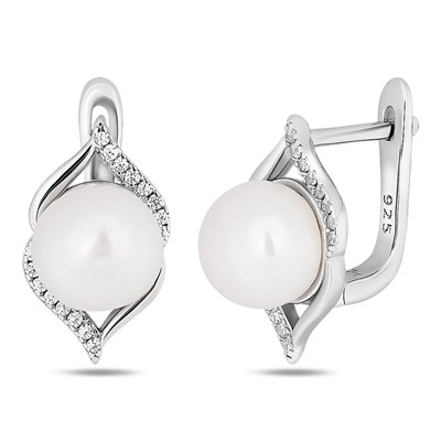 Серьги, жемчуг, BY-200