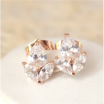 Серьги-гвоздики позолота  H01-4559