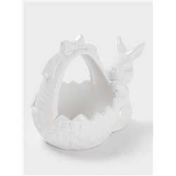 Конфетница Доляна «Зайка», 450 мл, 20×13×16.3 см, доломит, белая