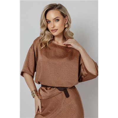 Блузка женская  4483/02/Коричневый