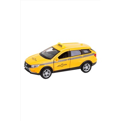 Игрушка модель машины 1:34-39 LADA VESTA SW CROSS такси WELLY, 267379