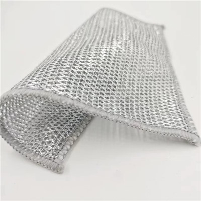 Сетка для мытья посуды узелковая, металлическая, однослойная, 5 шт., 19×19 см