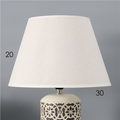 Настольная лампа с абажуром RISALUX «Ивела», Е27, 40 Вт, 30×30×39 см