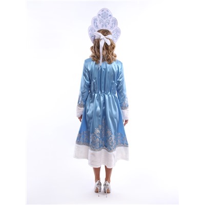 Карнавальный костюм «Снегурочка Волшебная»: шуба, кокошник, р. 164