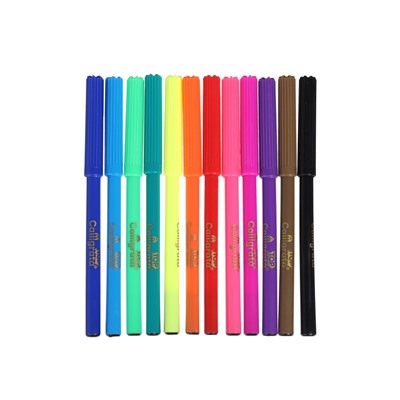 Фломастеры 12 цветов, вентилируемый колпачок, в картонной коробке