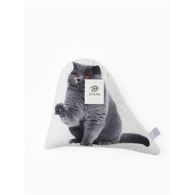 Подушка «Этель» British cat, 40×33 см, 100% п/э, велюр