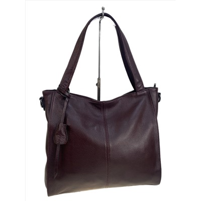 Женская сумка из натуральной кожи, цвет бордовый